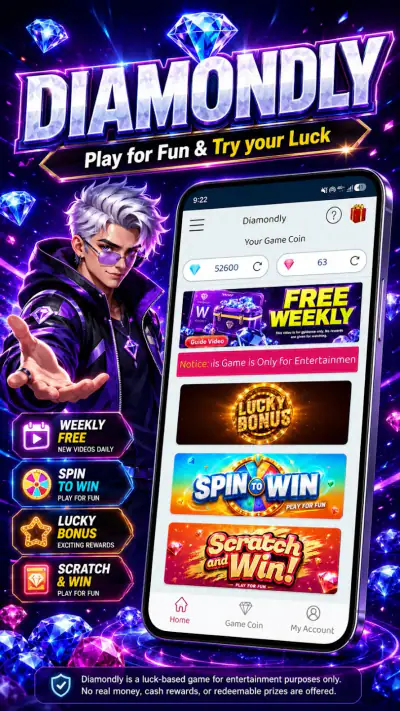 Diamondly: Play Win FFDiamonds screenshot 1