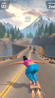 Downhill Skate Race ― レース スケボー screenshot 1