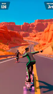 Downhill Skate Race ― レース スケボー screenshot 4