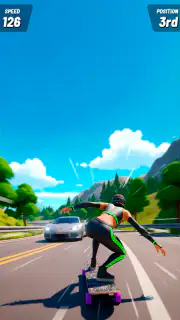 Downhill Skate Race ― レース スケボー screenshot 7