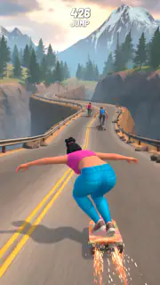 Downhill Skate Race ― レース スケボー screenshot 8