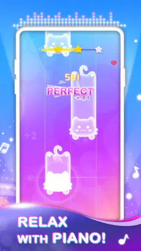 Dreameow Tiles: 可愛い猫の音楽リズムゲーム screenshot 1