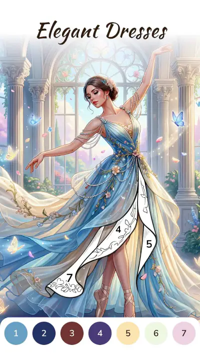 Dress Color: Paint by Number screenshot 1