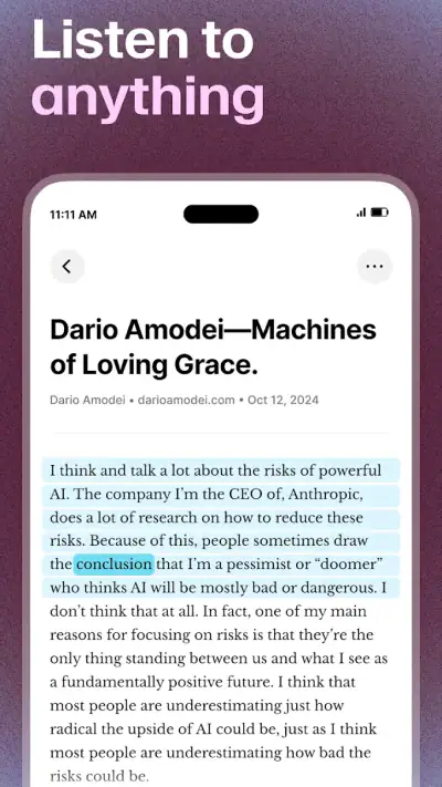 ElevenReader - Text to Speech screenshot 1
