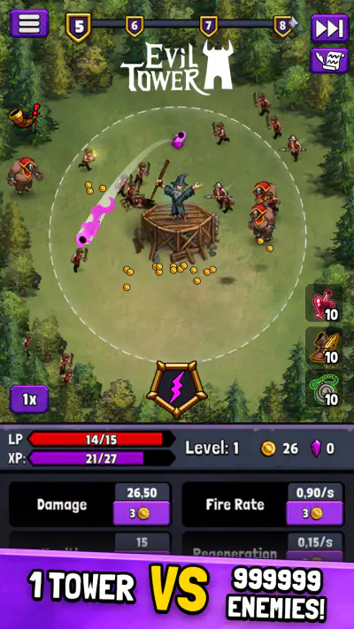 Evil Tower - Idle Defense TD screenshot 1