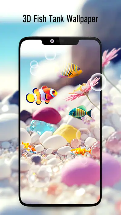 Fish On Screen 3D Wallpaper screenshot 1