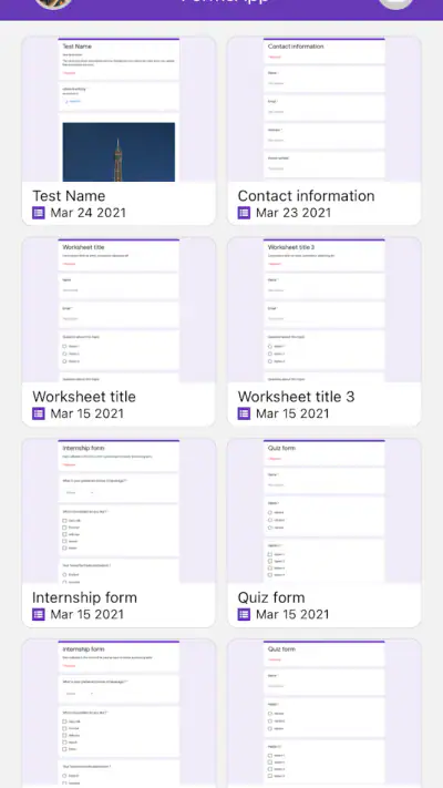 FormsApp - Manage your Forms screenshot 1
