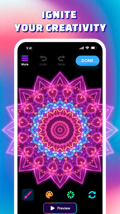 Glow Art Drawing - Doodle App screenshot 1