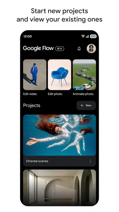 Google Flow screenshot 1