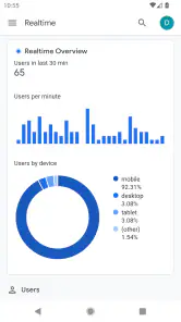 Google アナリティクス screenshot
