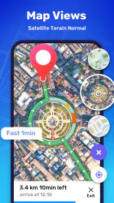 GPS地図、ナビゲーションと目的地マップ screenshot