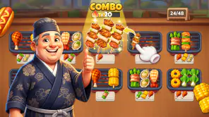 Grill Master：フード仕分けパズル screenshot 1