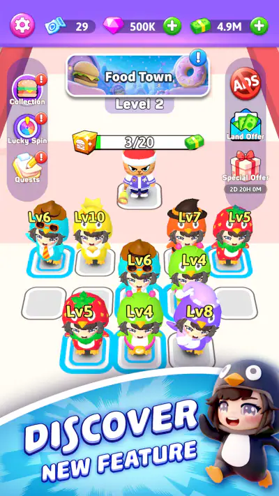 Gugu Gaga Penguin: Merge & Run screenshot 1