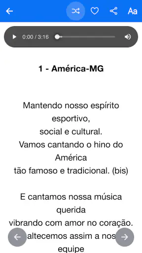 Hinos de clubes de futebol screenshot 1