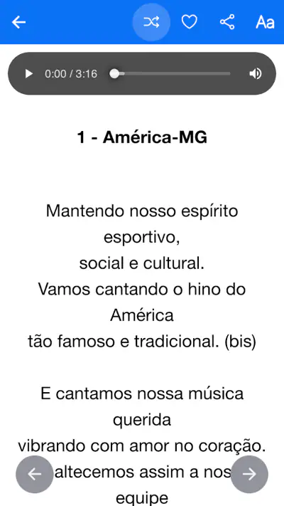 Hinos de clubes de futebol screenshot 1