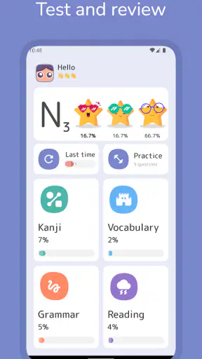 JLPT: Practice N1-N4 screenshot 1