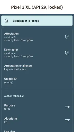 Key Attestation Demo screenshot 1