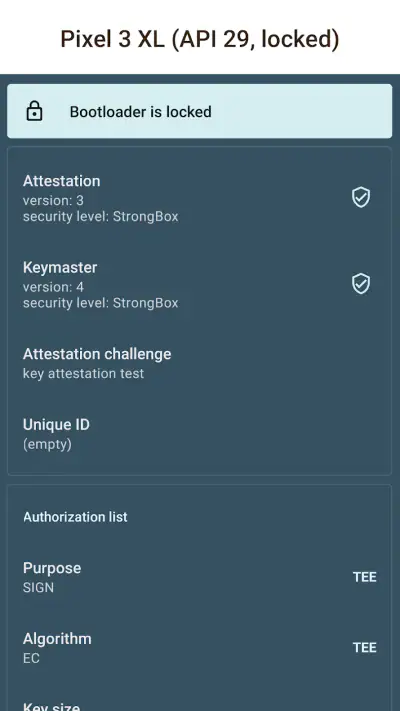Key Attestation Demo screenshot 1