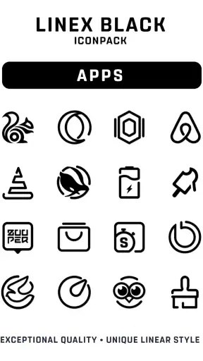 LineX Black Icon Pack screenshot 1
