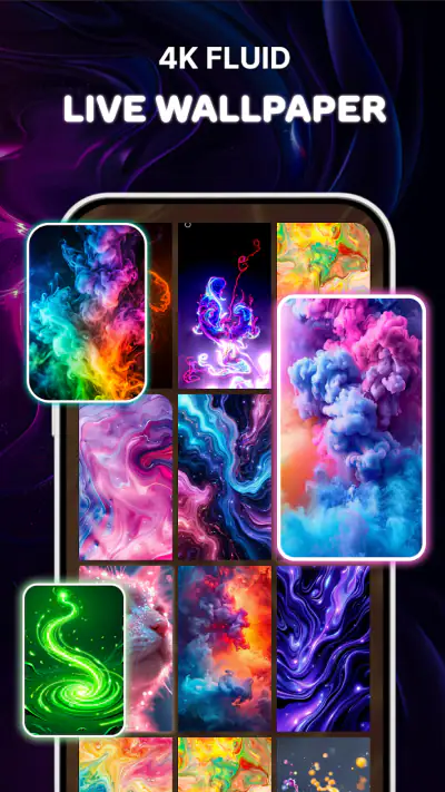 Live Wallpaper 4K: Magic Fluid screenshot 1