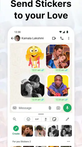 Love Romantic Kiss WAStickers screenshot 1