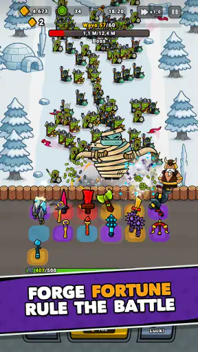 Lucky Forge: Idle TD Game screenshot 1