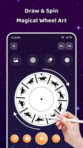 Magic Wheel - Spin Art Drawing screenshot 1