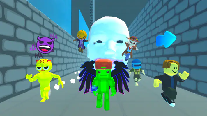 Obby Parkour: Mini Games screenshot 1