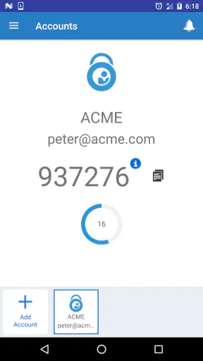 Oracle Mobile Authenticator screenshot 1