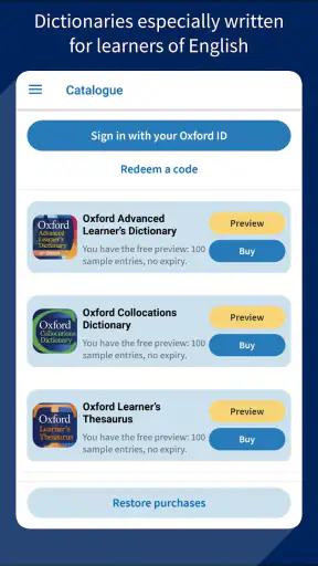 Oxford Advanced Learner's Dict screenshot 1