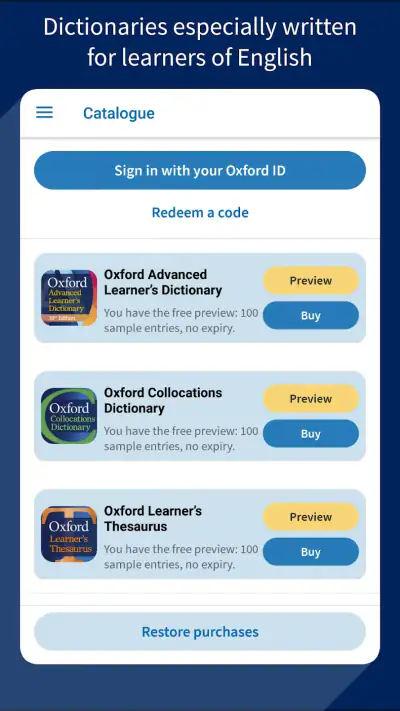 Oxford Advanced Learner's Dict screenshot 1
