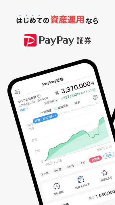 PayPay証券 100円から株や投資信託を購入できる screenshot 1