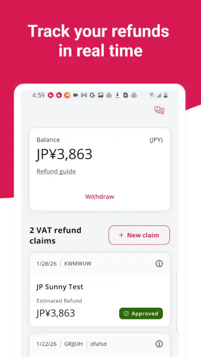 Pie VAT - Tax Free Shopping screenshot 1