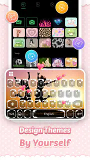 Pink Cute Hippo キーボード screenshot 4