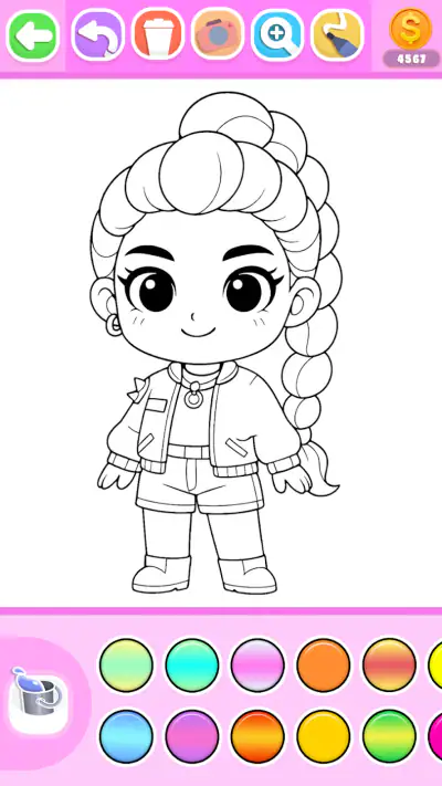 Princess Coloring Book Glitter screenshot 1
