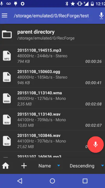 RecForge II Pro: Voice Rec screenshot 1