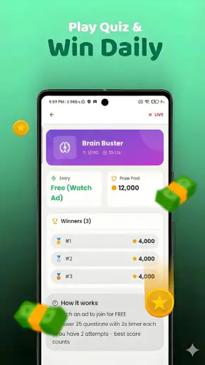 Redeem code app - Quiz & Earn screenshot 1