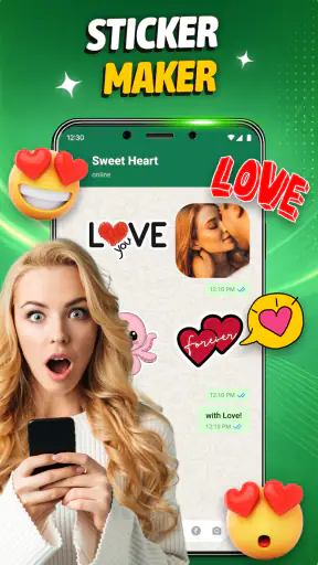 Romantic Love Sticker Maker screenshot 1