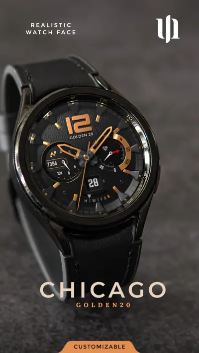 S4U Chicago Golden watch face screenshot 1