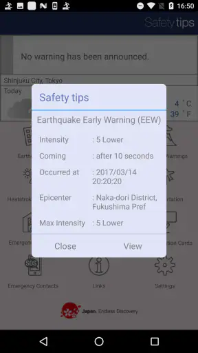 Safety tips screenshot 1