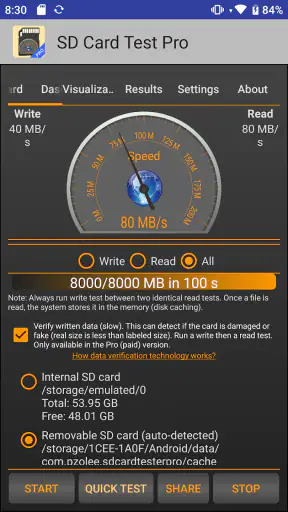SD Card Test Pro screenshot 1