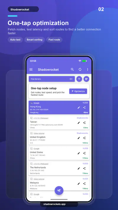 Shadowrocket for android screenshot 1