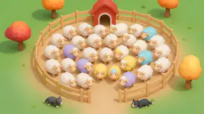 Sheep Dash：羊のゲームで動物をエスケープ！癒しのか screenshot 1