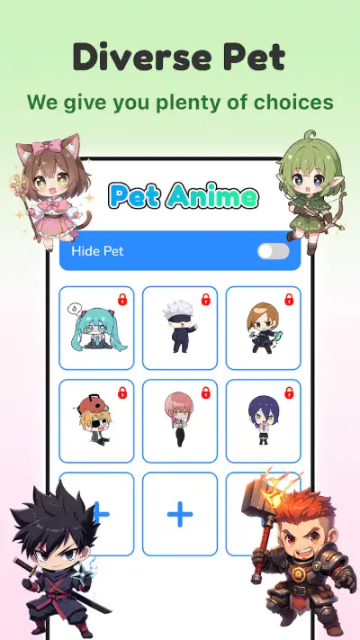 Shimeji anime: Pet On Screen screenshot 1