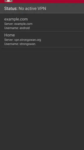 strongSwan VPN Client screenshot 1