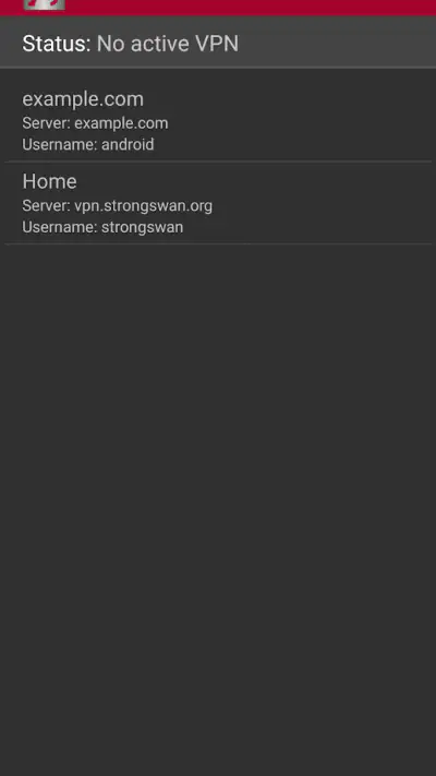 strongSwan VPN Client screenshot 1