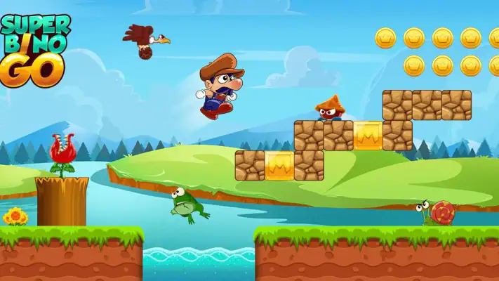 Super Bino Go:アドベンチャージャングルゲーム screenshot 1