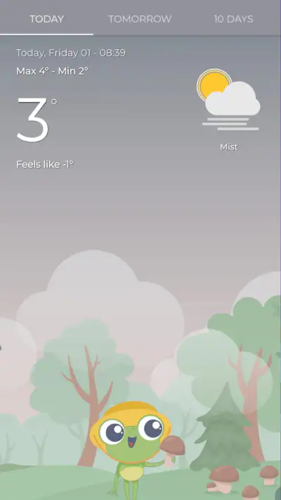 The Frog: 天気アプリ screenshot 1