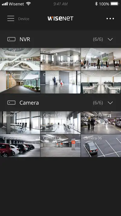 Wisenet mobile screenshot 1