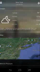 Yahoo Weather screenshot